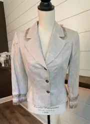 VTG Spring 2004 ALEXANDER McQUEEN 2 Piece Linen & Lace 'Art. Boreal' Suit-NWT
