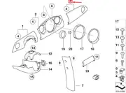 MINI COOPER R50, R53 Right Instrumental Panel Trim Cover 51459145703 NEW GENUINE