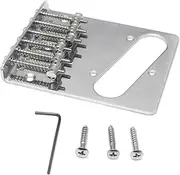 Mellisso Vintage Style 6 Strings Saddle Bridge for Tele Style Electric Guitar Parts Replacement