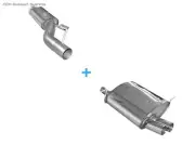 Stainless Steel System from Cat BMW Z3 Roadster Coupe 2.0 2.8 2x70mm Sharp