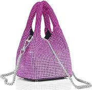 [RZTA] Women's Rhinestone Clutch Evening Bags Sparkly Glitter Triangle Purse for 1920s Party Prom Wedding