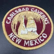 CARLSBAD CAVERNS New Mexico Vintage Caving Souvenir Round Embroidered Patch