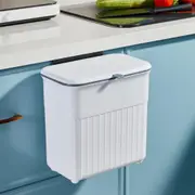 Kitchen Bin,Rubbish Bin Plastic Folding Wall Mounted for Cupboard Door Hanging Trash Can, Rubbish Bin Hanging Foldable Plastic Wall Mounted Trash Can 10L