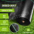 Weed Mat 80 GSM Weedmat Garden Cover Matting Control Black 1.83m x 50m