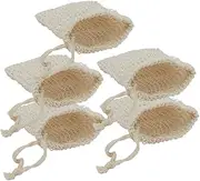[NIYANGLE] Soap Bag 5 Pack of Shower Bath Tools Soft Cotton Saver for Body Wash Cloths Bath Defoliator Towel Exfoliating Scrubber