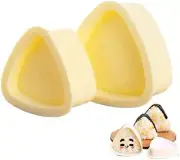 Onigiri 2 Pieces Rice Ball Mold Makers, Triangle Sushi Mold for Japanese Boxed M