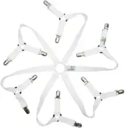 Elastic Fitted Bed Sheet Straps, Crisscross Sheet Fasteners Suspenders Universal