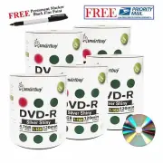 500 16X Smartbuy Shiny Silver Top DVD-R 4.7GB Media Disc +Black Permanent Marker