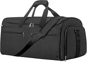 [Bukere] Garment Duffle Bags for Travel, Convertible Carry on Garment Duffel Bag for Men Women, Shoe Compartment, 2 in 1 Hanging Dress Suitcase Suit Travel Bags
