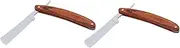 SHERCHPRY Beauty Tools 2pcs Manual Razor Wooden Handle Salon-style Beard and Shaver