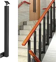 Side Mount Metal Hand Railing, Square Stair Balusters, Stair Railing Deck Balusters for Stair/Deck/Porch, Hand Rail with 270°Adjustable Bracket 1PCS(Size:65cm)