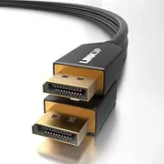 LINKUP - DisplayPort DP8K Cable (VESA Certified) HBR3 DSC 1.2 | 144Hz Extreme High Speed Gold Plated | 8K 5K 4K 3K 2K | UHD QHD FHD | 28AWG Heavy Duty - 3 Meter