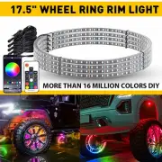 15.5inch Wheel LED Ring RGB For Lights Truck Light Car Rim Bluetooth Lights APP (for: Porsche)