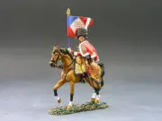 Rare horse figure King Country na093 Chasseur A Cheval Flag Standard napoleon