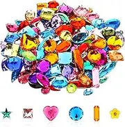 500 Pieces Sew on Rhinestones, Multicolor Craft Gems Acrylic Sewing Gems Mixed Shaped Sew on Crystals Flatback Sewing Glass Rhinestones Bulk for DIY Clothes Shoes Jewelry Crafts Making Supplies