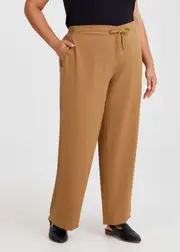 [Taking Shape] Taking Shape Soft Drape Deanna Wide Leg Pant Size 10 in Cinnamon - Plus Size Women's Clothing Cinnamon