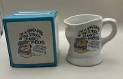 Ziggy Crumpled Coffee Cup Mug "School of hard knocks" 1988 NEW in Box