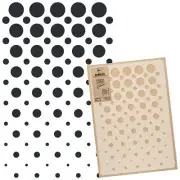 Reusable PLASTIC Wall STENCIL Template // 17.7"x25.6" or 25.6"x37.4" // HALFTONE
