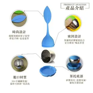 【泡茶神器】葉子造型不鏽鋼濾茶器-2入(茶水分離 去渣 茶漏 泡茶器 茶包袋 沖茶器 泡茶具 茶葉過濾)