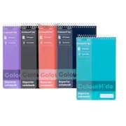 Colourhide Reporter Notebook A5 200pg Assorted Colours Pack 5