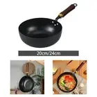 Nonstick Wok Induction Cooker Pots Wood Handle Hanging Ring Cookware Wok Pan