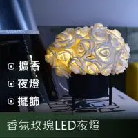 在飛比找momo購物網優惠-【莎姐嚴選】香氛玫瑰LED擴香夜燈-40朵經典花盆款(附贈U