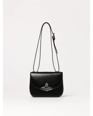 Vivienne Westwood Half Moon Small Leather Bag Women Black Mini Bags
