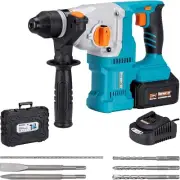 20V Cordless 1-1/8" Rotary Hammer Drill Sds-Plus Brushless Motor with Safety Clu