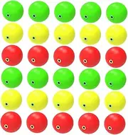 TOKIDNY 30Pcs Foam Fishing Floats High Buoyancy Fishing Tools for Easy Bite Detection for Beginners Includes Balls Upgraded with Rings