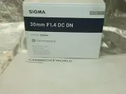 SIGMA 30mm F1.4 DC DN CONTEMPORY PRIME LENS f SONY E NEW in FACTORY BOX & HOOD