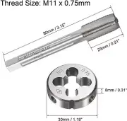 M11×0.75 HSS Metric Tap And Die Set,Thread Tap + Round Die Right Hand HSS Taper