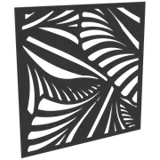 ProtectorAl 300-1200w x 300-1200h Dark Charcoal/Gloss White Jungle Unframed Composite Deco Panel