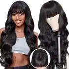 Body Wave 2x4 Lace Front Wigs Human Hair Wigs with Bangs for Black Women Wear...