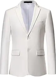 [Maiyifu-GJ] Men's Suit Jacket Lightweight Casual Business Sport Coats Formal Slim Fit Tuxedos Jacket for Wedding Prom Party