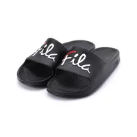 在飛比找蝦皮商城優惠-FILA 草書標誌運動拖鞋 黑 4-S326W-001 男鞋