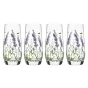 4pc Ashdene 540ml Lavender Fields Drinking Crystal Glass Highball Tumbler Set