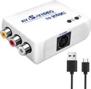 S Video to HDMI Converter,AV Converter,Composite White