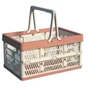 Collapsible Crate Milk Crates for Storage Plastic shopping basket 20L for Kit...
