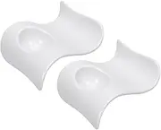 DONFAMDS 2pcs Ceramic Egg Cups Stylish Egg Holders for Home Restaurant Comfortable Touch Exquisite Workmanship White Color
