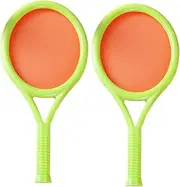 Totority Plastic Tennis Racket Set Rackets Balls Lightweight Sports for and Parent Games Random Color for Beginners Random Color