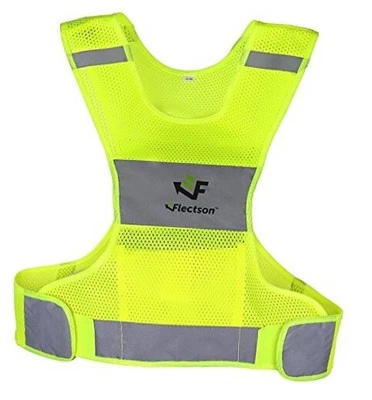 Reflective Running Vest - 360° High Visibility Yellow Safety Vest with