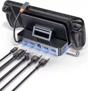 Docking Station Compatible with Steam Deck and Rog Ally Steam Deck Dock 6-in-1