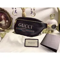 在飛比找蝦皮購物優惠-Gucci 腰包 小款 經典黑 專櫃購入正品✨