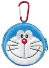 Cosmetic case Doraemon mini pouch with carabiner face