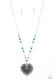 Paparazzi: Doting Devotion ~ Blue Necklace