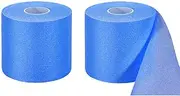 2Pack 22 Yards Pre-wrap Athletic Tape Foam Underwrap Tape Sports Foam Underwrap Bandage Athletic Foam Tape for Wrists Elbows Knees Ankles Hair (Blue)