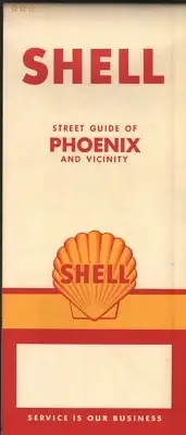 1961 Shell Road Map: Phoenix NOS