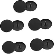 PHENOFICE 10pcs Durable Black Metal Round Sewing Buttons for Coats Jackets and Sweaters Stylish Flat Design Easy Attachment for Hand Sewing and Craft Projects