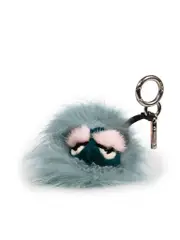 Blue Fur Monster Keychain