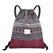 Drawstring Bags For Yoga Sport Gym, String Backpack Beach Bag Style B/ Red